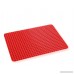 LRRH Best Baking Mat Silicone Non-stick Healthy Heat Resistant Raised Pyramid Shaped Silicone Cooking Roasting Barbecue Pastry Grill Pad Red - B01MFABR6N